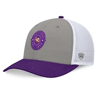 Casquette réglable Top of the World pour hommes, gris/violet, LSU Tigers Rob Trucker