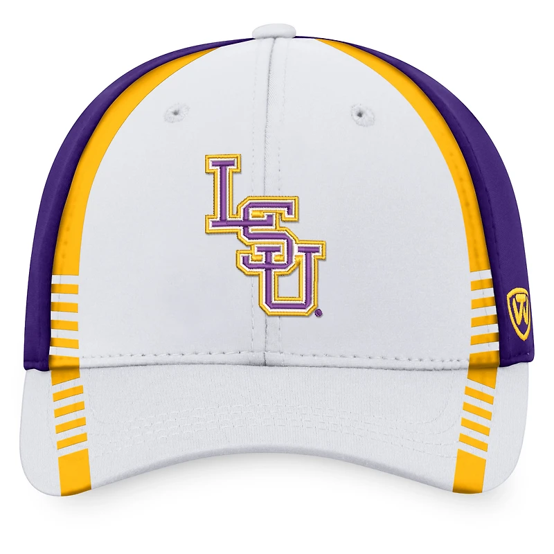 Men's Top of the World White/Purple LSU Tigers Iconic Flex Hat