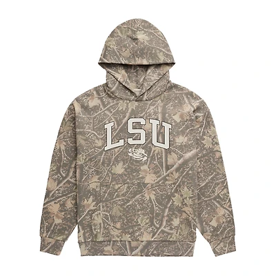 Men's Uscape Apparel  Camo LSU Tigers Back Bay Fleece Hoodie