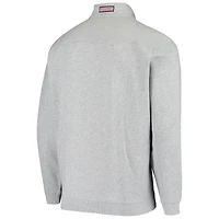Men's Vineyard Vines Heather Gray LSU Tigers Team Shep Shirt Quarter-Zip Sweatshirt