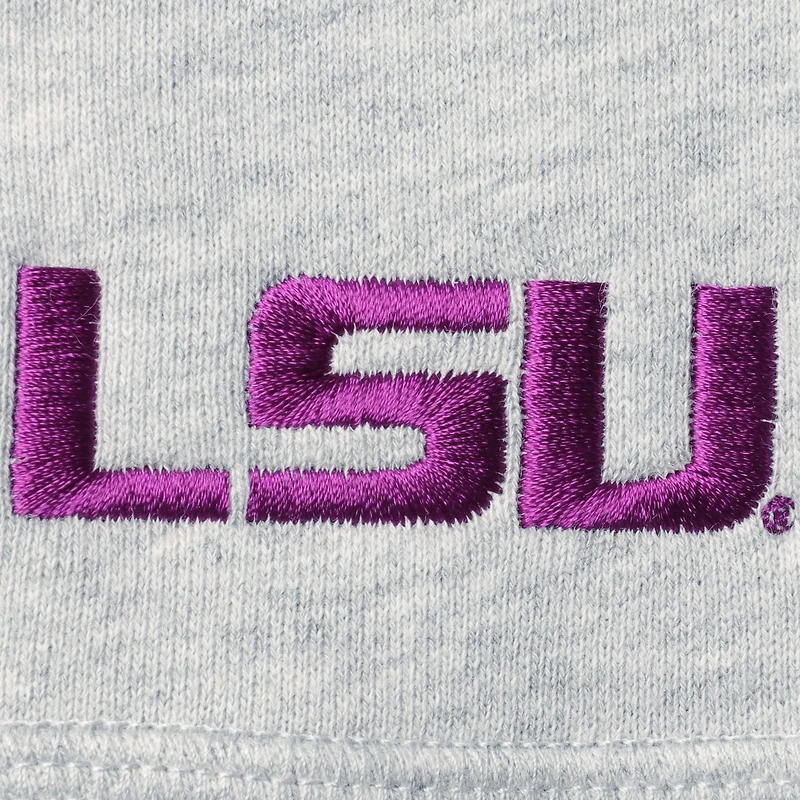 Men's Vineyard Vines Heather Gray LSU Tigers Team Shep Shirt Quarter-Zip Sweatshirt