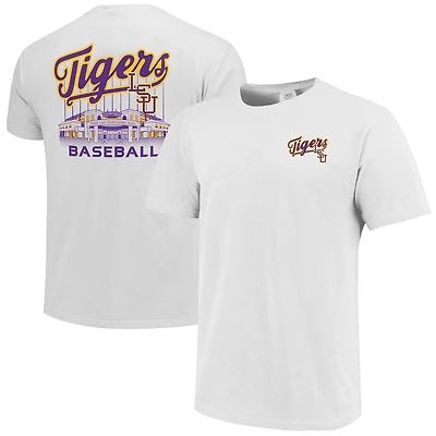 T-shirt de baseball blanc LSU Tigers Alex Box Stadium pour hommes