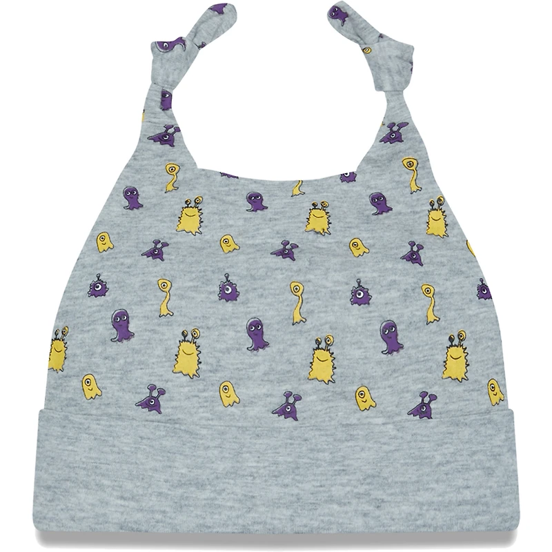 Bonnet en tricot à revers LSU Tigers Critter New Era gris chiné pour nouveau-né et nourrisson