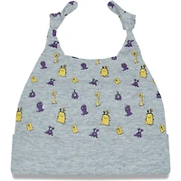 Bonnet en tricot à revers LSU Tigers Critter New Era gris chiné pour nouveau-né et nourrisson