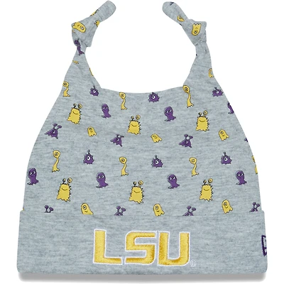 Bonnet en tricot à revers LSU Tigers Critter New Era gris chiné pour nouveau-né et nourrisson