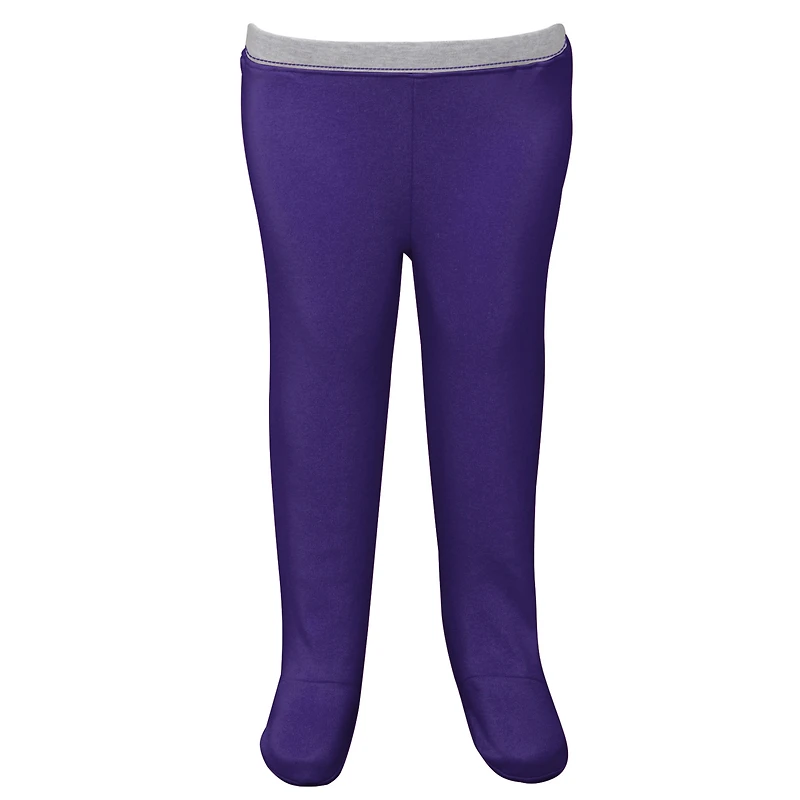 Ensemble chapeau et pantalon pour nouveau-né nourrisson LSU Tigers Dream Team à manches longues raglan violet/blanc
