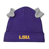 Ensemble chapeau et pantalon pour nouveau-né nourrisson LSU Tigers Dream Team à manches longues raglan violet/blanc