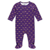 Grenouillère à fermeture magnétique ZooZatz Purple LSU Tigers pour nouveau-nés et nourrissons
