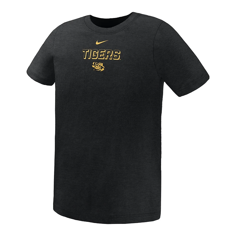 T-shirt Nike noir LSU Tigers Legend Performance pour enfant d'âge préscolaire