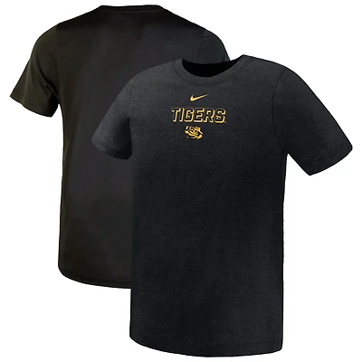 T-shirt Nike noir LSU Tigers Legend Performance pour enfant d'âge préscolaire