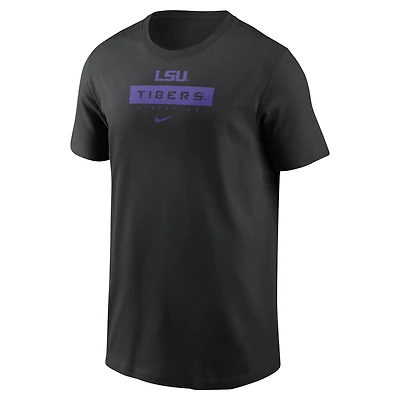T-shirt Nike noir avec logo de l'équipe LSU Tigers pour enfants d'âge préscolaire