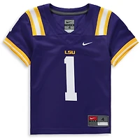 Preschool Nike #1 Purple LSU Tigers Team Replica Football Jersey