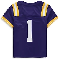 Preschool Nike #1 Purple LSU Tigers Team Replica Football Jersey