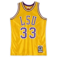 Maillot Swingman Mitchell & Ness 1990-91 dédicacé par Shaquille O'Neal des LSU Tigers avec inscription « Geaux Tigers »