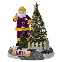 The Memory Company LSU Tigers Santa Figurine with LED Tree