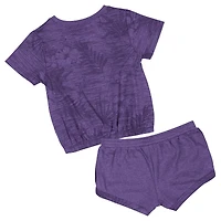 Ensemble t-shirt et short LSU Tigers Fern violet Colosseum pour tout-petit