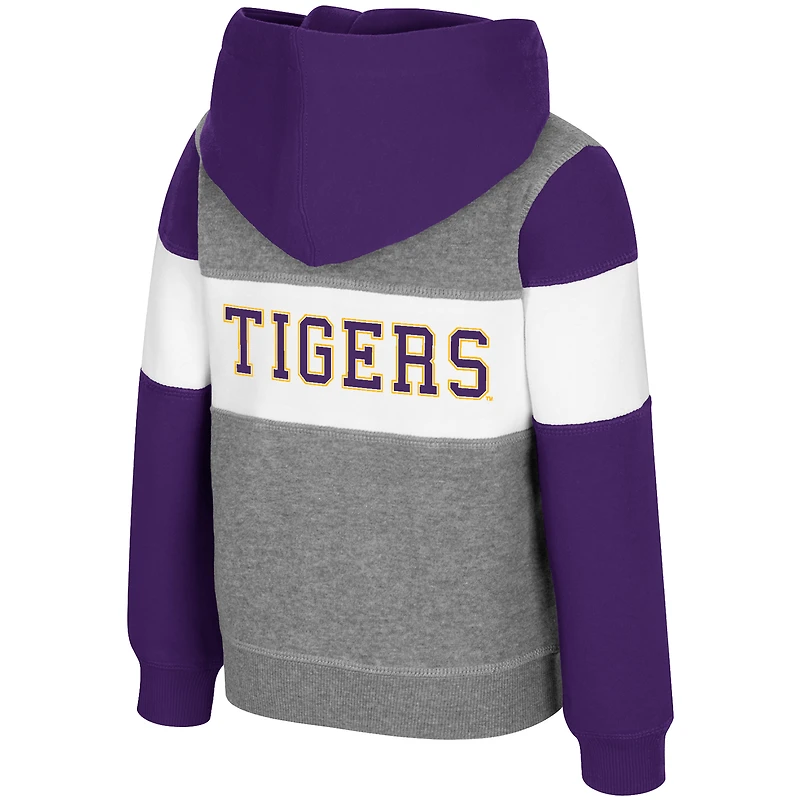 Toddler Colosseum  Heather Gray LSU Tigers Bert Full-Zip Hoodie