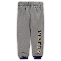 Ensemble pour tout-petit Colosseum violet/gris chiné LSU Tigers Poppies à capuche et pantalons de survêtement