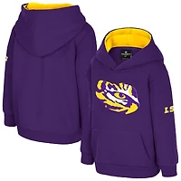 Sweat à capuche en polaire gros logo violet Colosseum pour tout-petits des Tigers de LSU