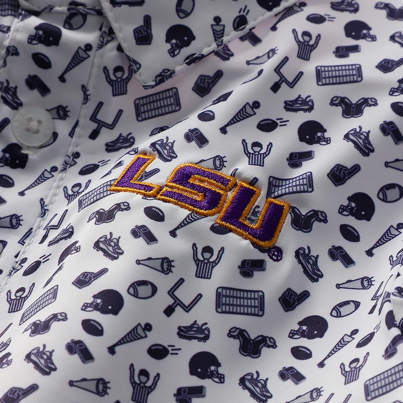 Polo de performance à imprimé intégral Tom des Tigers LSU pour tout-petits
