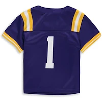Maillot de football Nike #1 violet LSU Tigers Team Replica pour enfant