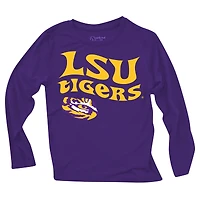 Ensemble haut à manches longues et leggings rayés tri-blend pour tout-petits Wes & Willy LSU Tigers