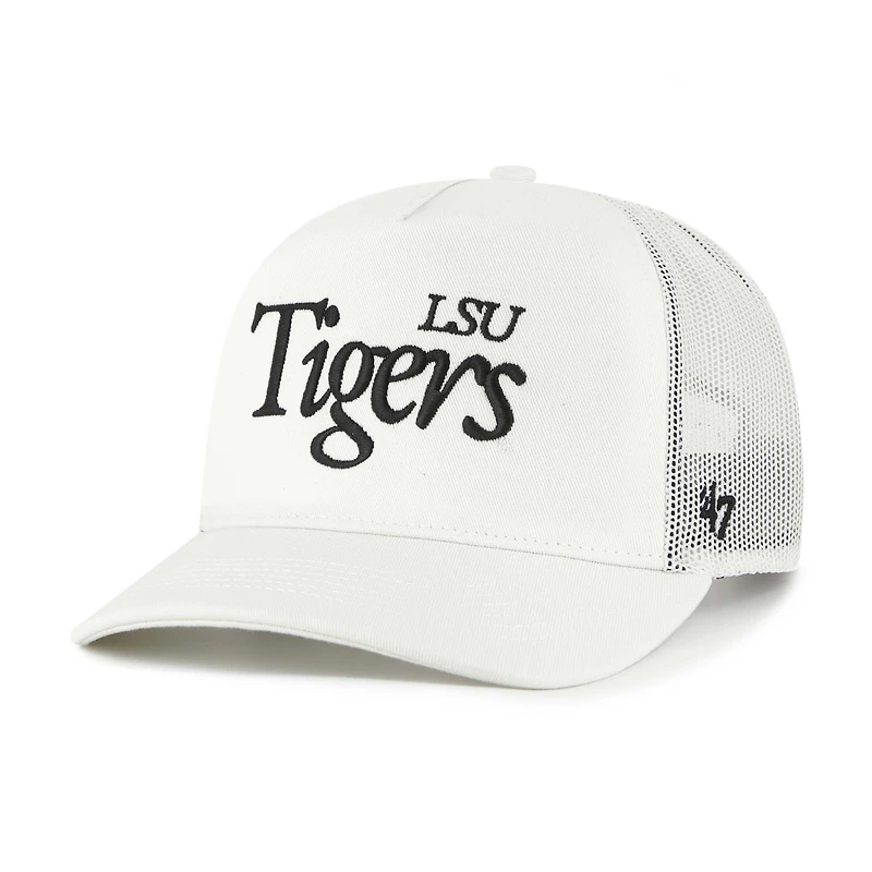 Unisex '47 Cream LSU Tigers Foundation Script Adjustable Trucker Hat