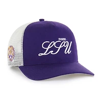 Casquette ajustable unisexe « 47 Purple LSU Tigers Contemporary Basics Foundation Trucker Hitch »