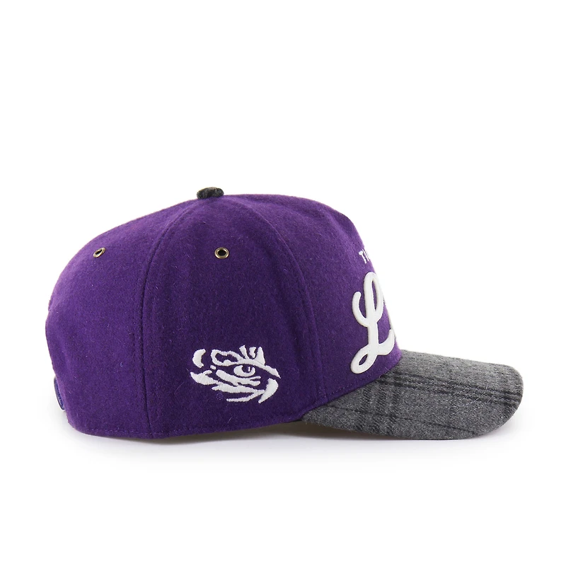 Casquette ajustable unisexe '47 Purple LSU Tigers Windowpane Plaid Collection Hitch