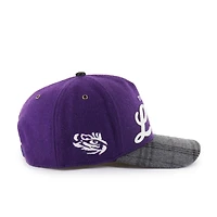 Casquette ajustable unisexe '47 Purple LSU Tigers Windowpane Plaid Collection Hitch