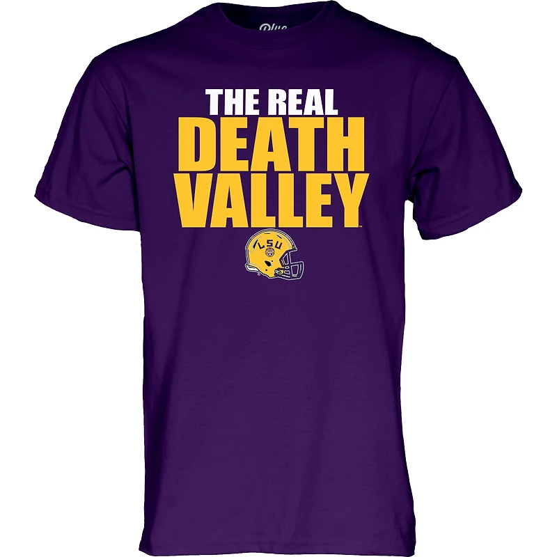 Unisex Blue 84 Purple LSU Tigers The Real Death Valley T-Shirt