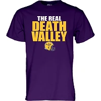 Unisex Blue 84 Purple LSU Tigers The Real Death Valley T-Shirt