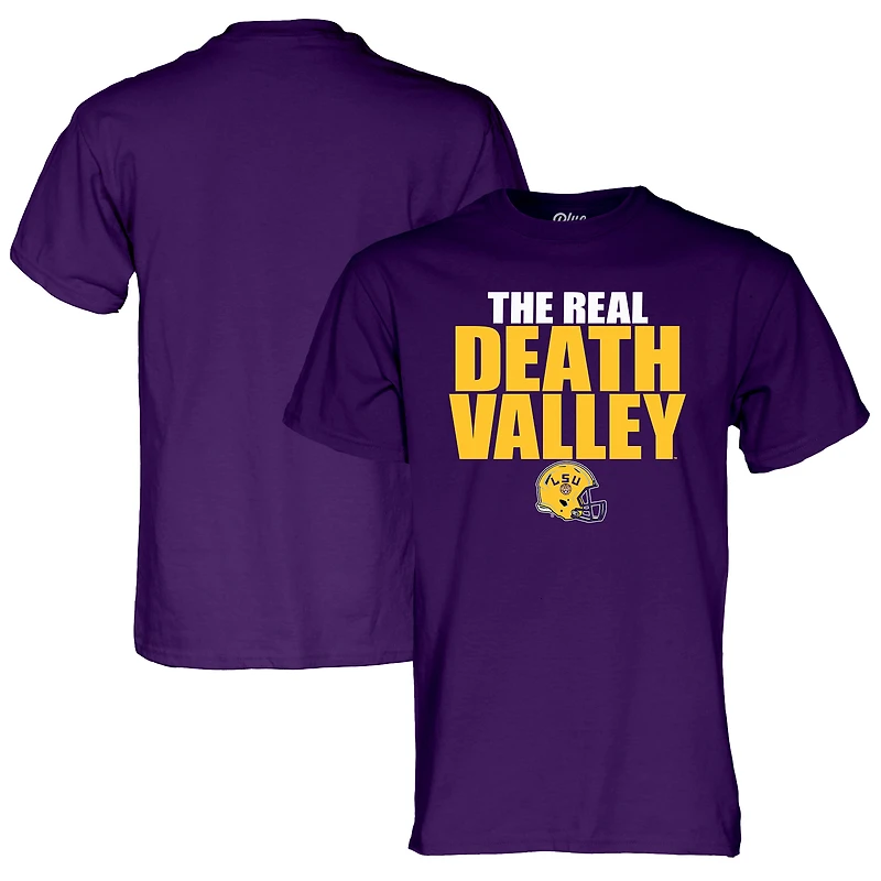 Unisex Blue 84 Purple LSU Tigers The Real Death Valley T-Shirt