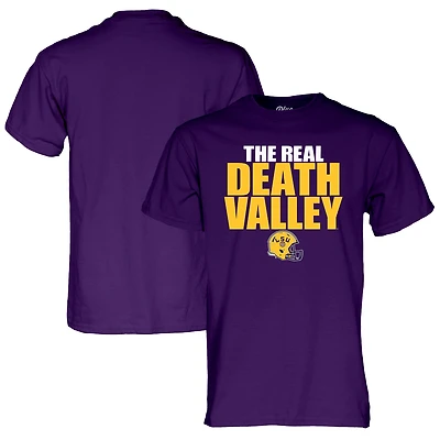 Unisex Blue 84 Purple LSU Tigers The Real Death Valley T-Shirt