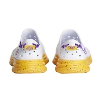 Unisex Kane Footwear White LSU Tigers Speckle Recovery Shoes