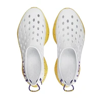 Unisex Kane Footwear White LSU Tigers Speckle Recovery Shoes