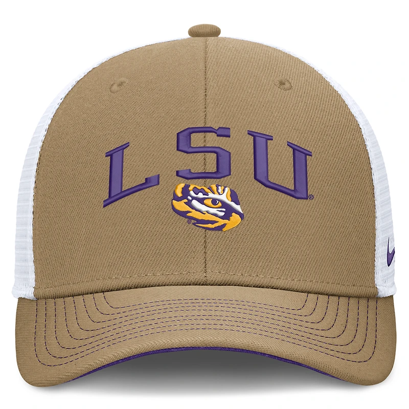 Unisex Nike Purple/White LSU Tigers Primetime Arched Trucker Adjustable Hat