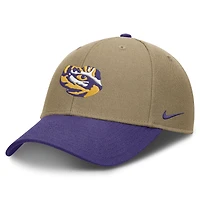 Casquette unisexe Nike beige/violette LSU Tigers Primetime Rise Dri-FIT ajustable