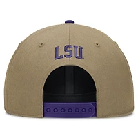Casquette unisexe Nike beige/violette LSU Tigers Primetime Rise Dri-FIT ajustable