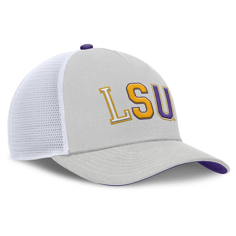 Casquette trucker unisexe Nike grise LSU Tigers 2026 Basketball Refresh 5 panneaux