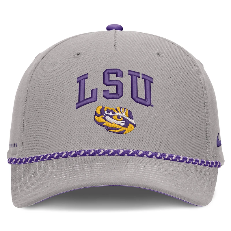 Unisex Nike Gray LSU Tigers Primetime Rise Rope Adjustable Hat