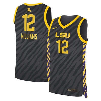 Maillot de basketball réplique unisexe Nike Mikaylah Williams anthracite LSU Tigers