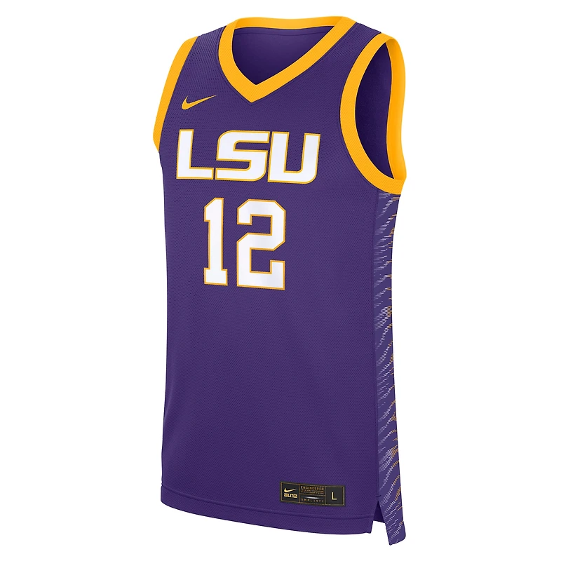 Maillot de basket-ball réplique unisexe Nike Mikaylah Williams violet des LSU Tigers