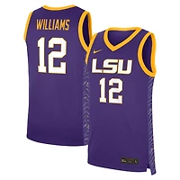 Maillot de basket-ball réplique unisexe Nike Mikaylah Williams violet des LSU Tigers