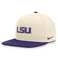 Unisex Nike  Natural/Purple LSU Tigers Campus Prep Snapback Hat