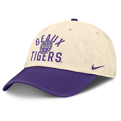 Casquette unisexe Nike Natural LSU Tigers 2026 Primetime Natural bicolore ajustable