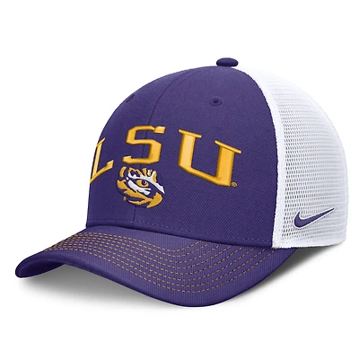 Unisex Nike  Purple/White LSU Tigers Primetime Arched Trucker Adjustable Hat