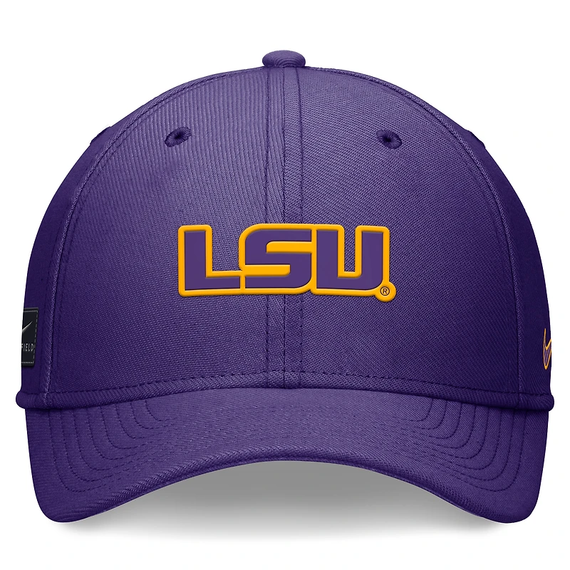 Unisex Nike Purple LSU Tigers 2024 Sideline Rise Swoosh Flex Hat