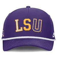 Casquette unisexe Nike violette LSU Tigers 2026 Basketball Refresh 5 panneaux à taille corde