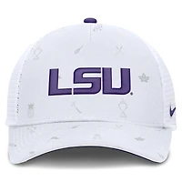 Casquette unisexe Nike blanche LSU Tigers Country Club Golfin' Rise Trucker ajustable